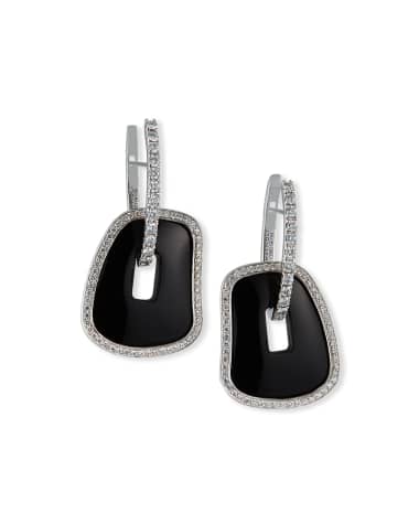 Mattioli 18k White Gold Diamond/Black Onyx Puzzle Earrings