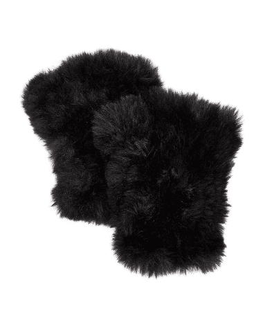 Surell Accessories Faux Fur Knitted Fingerless Mittens