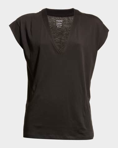 FRAME Le Mid Rise V-Neck Tee