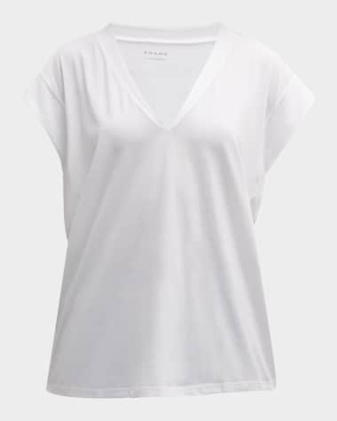 FRAME Le Mid Rise V-Neck Tee