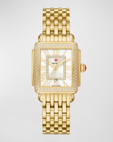 MICHELE Deco Madison Mid Diamond Watch, Gold