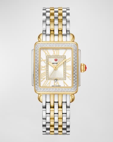 MICHELE Deco Madison Mid Two-Tone Diamond Watch