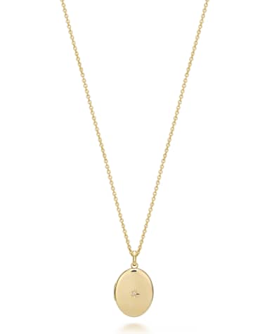 Sarah Chloe 1-Diamond Locket Necklace