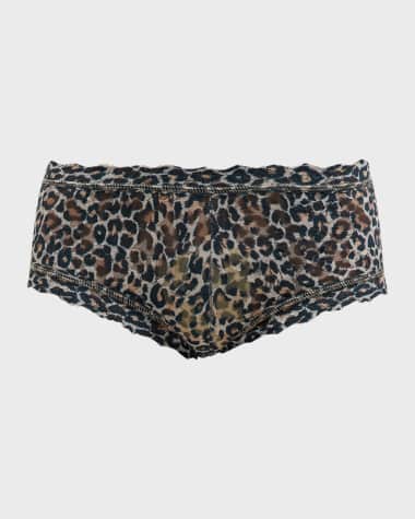 Hanky Panky Leopard-Print Lace Boyshorts