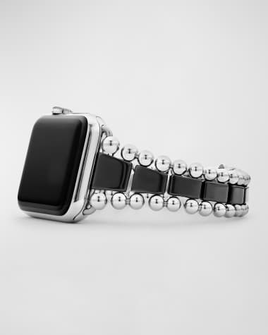 LAGOS Smart Caviar Black Apple Watch Bracelet, 42mm-49mm