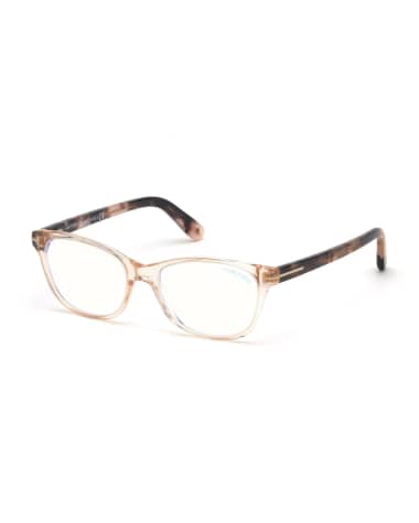 TOM FORD Square Blue Block Optical Frames