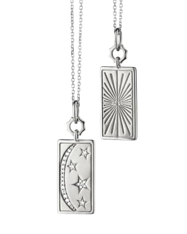 Monica Rich Kosann Sterling Silver "My Sun Moon Stars" Charm Necklace