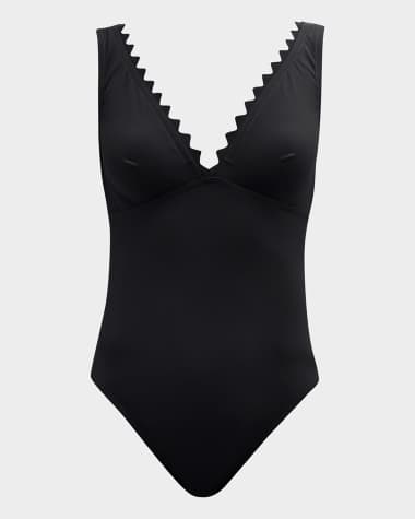 Karla Colletto Ines V-Neck Underwire One-Piece Swimsuit