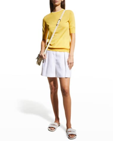 LORO PIANA 26S SHORT SLEEVE KNIT TOP 654 main image 1