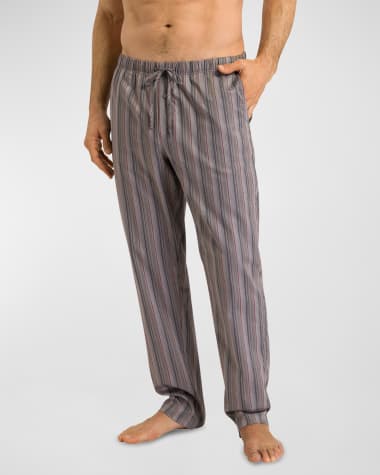Intimo Mens Solid Jacquard Stripe Silk Pajama, Grey, X-Large