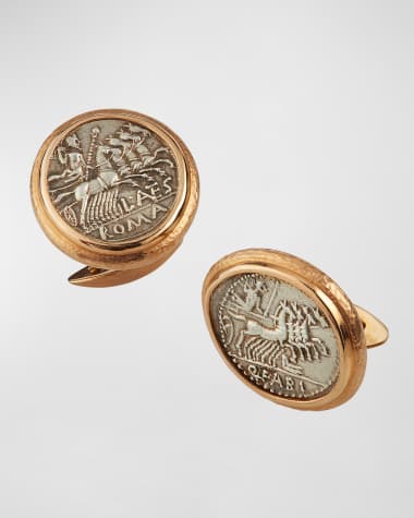 Jorge Adeler Men's 18k Rose Gold Ancient Jupiter Coin Cufflinks