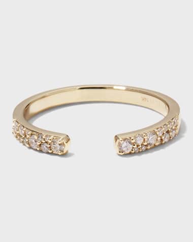 LANA Skinny Flawless Echo 14k Scattered Diamond Ring