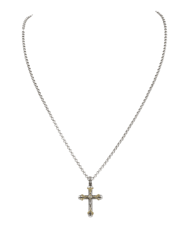 Konstantino Delos Diamond Cross Pendant Necklace