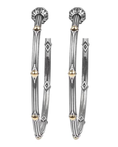 Konstantino Delos Two-Tone Medium Hoop Earrings