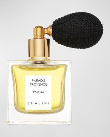 Shalini Parfum Paradis Provence Cubique Glass Bottle with Black Bulb Atomizer, 1.7 oz./ 50 mL