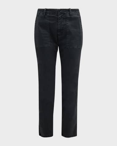Nili Lotan Jenna Cropped Raw-Edge Pants