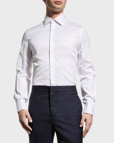 Brunello Cucinelli Men's French-Cuff Tuxedo Dress Shirt