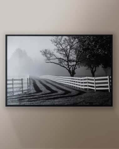 Grand Image Home "Fenced Pasture with Fog and Sunshine" Photo