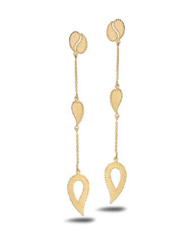 COOMI Affinity 20k Double-Paisley Drop Earrings