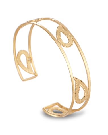 COOMI Affinity 20k Paisley Wire Cuff Bracelet
