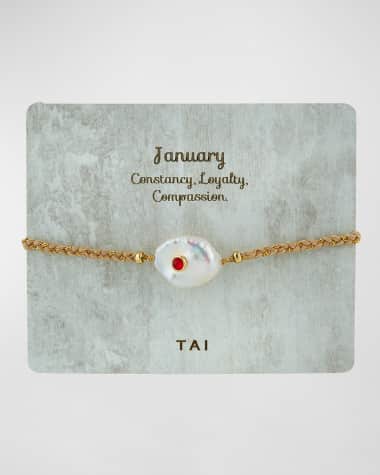Tai Baroque Pearl Handmade Birthstone Bracelet
