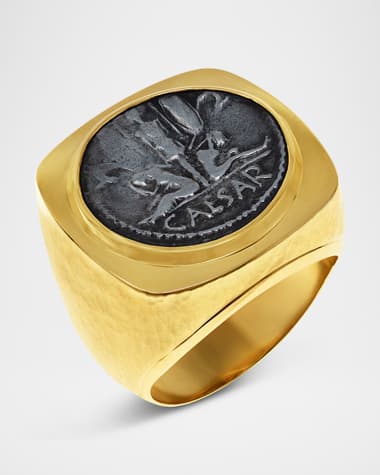 Jorge Adeler Men's Ancient Coin 18k Gold Ring
