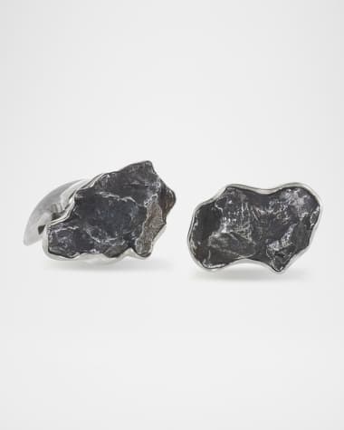 Jorge Adeler Men's Iron Meteorite 18k White Gold Cufflinks