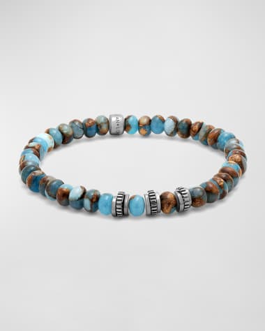 Tateossian Men's Nepal Bead Stretch Bracelet