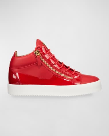 Giuseppe Zanotti Men's Kriss Leather Mid-Top Sneakers