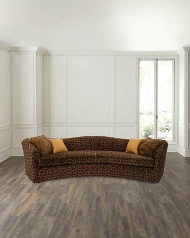 Haute House Kylee Leopard Sofa, 126"