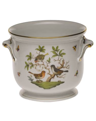 Herend Rothschild Bird Large Cache Pot