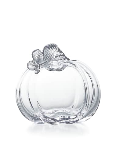 Simon Pearce Small Glass Pumpkin with Twisted Stem