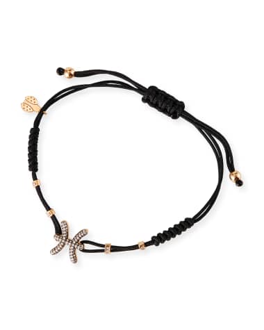 Pippo Perez 18k Pink Gold Diamond Pisces Pull-Cord Bracelet