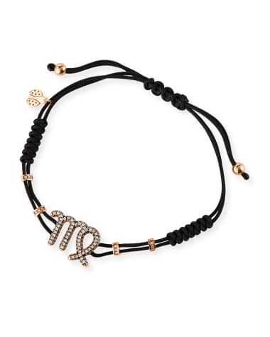 Pippo Perez 18k Pink Gold Diamond Virgo Pull-Cord Bracelet