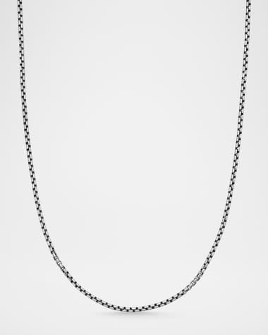 David Yurman 1.7mm Men's Box Chain Necklace in Silver
