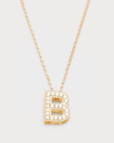 Roberto Coin 18k Diamond Princess Letter Necklace