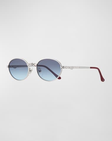 Vintage Frames Company Men's Pac Masterpiece Gold-Plated Oval Sunglasses