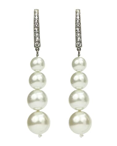 Ben-Amun Pearly Multi-Drop Earrings
