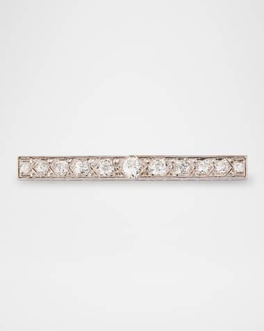 NM Estate Estate Platinum Diamond Bar Pin