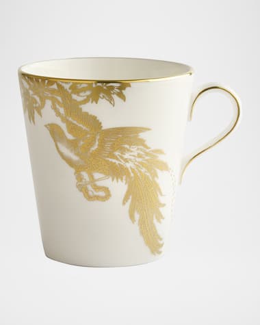 Royal Crown Derby Aves Gold Motif Beaker Mug