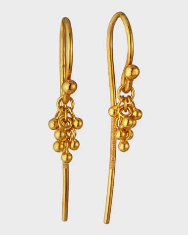 Gurhan 24K Gold Crisscross Chain Hook Earrings