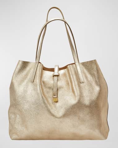 Gigi New York Luna Metallic Mixed Leather Reversible Tote Bag