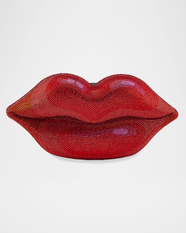 Judith Leiber Couture Hot Lips Crystal Clutch Bag