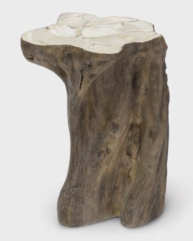 Palecek Chloe Fossilized Clam Stump Side Table