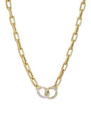 14k Gold Large Curb Link Chain Necklace - Zoe Lev Jewelry