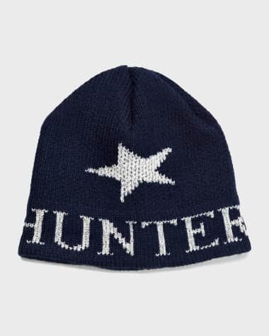 Butterscotch Blankees Kid's Single Star Metallic Beanie Hat, Personalized