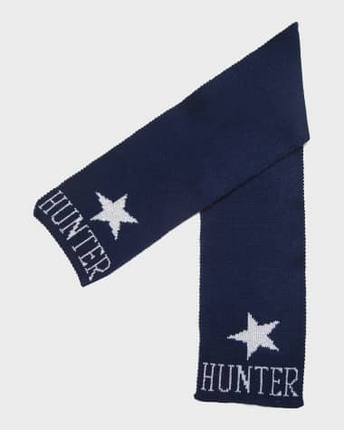 Butterscotch Blankees Kid's Metallic Single Star Scarf, Personalized