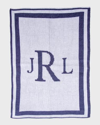 Butterscotch Blankees Classic Monogram Stroller Blanket, Personalized