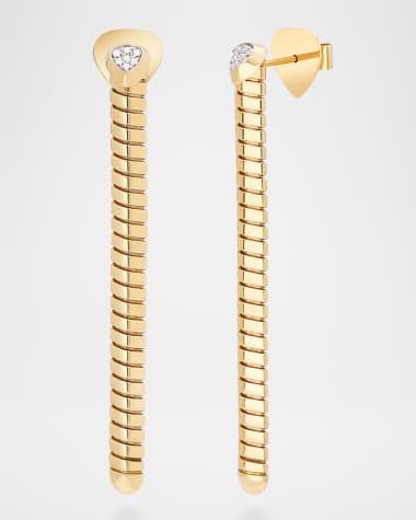 Marina B 18k Yellow Gold Trisolina Drop Ear W D