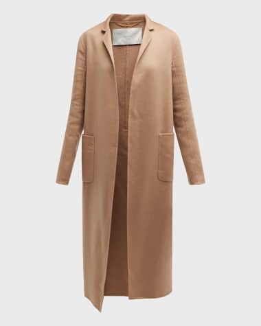Adam Lippes Zibelline Open-Front Cashmere Midi Coat